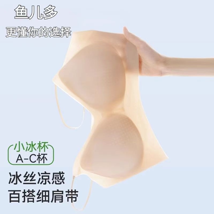 [薄]粉底液肤隐形无痕内衣女小胸聚拢无钢圈透气收副乳面膜文胸罩