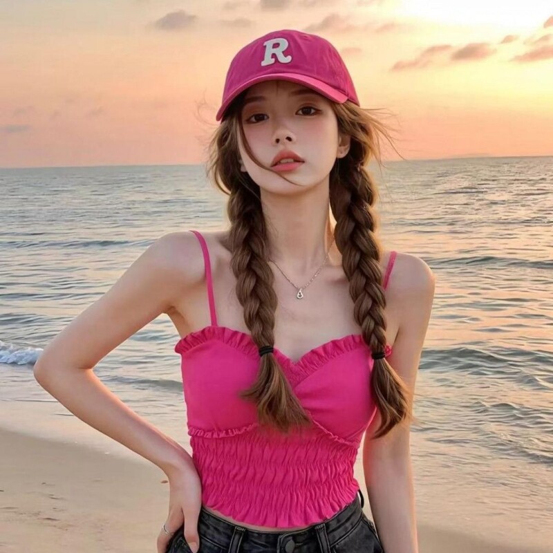 薄款棒球帽子假发一体女长直发麻花辫夏天休闲时尚百搭光头多巴胺