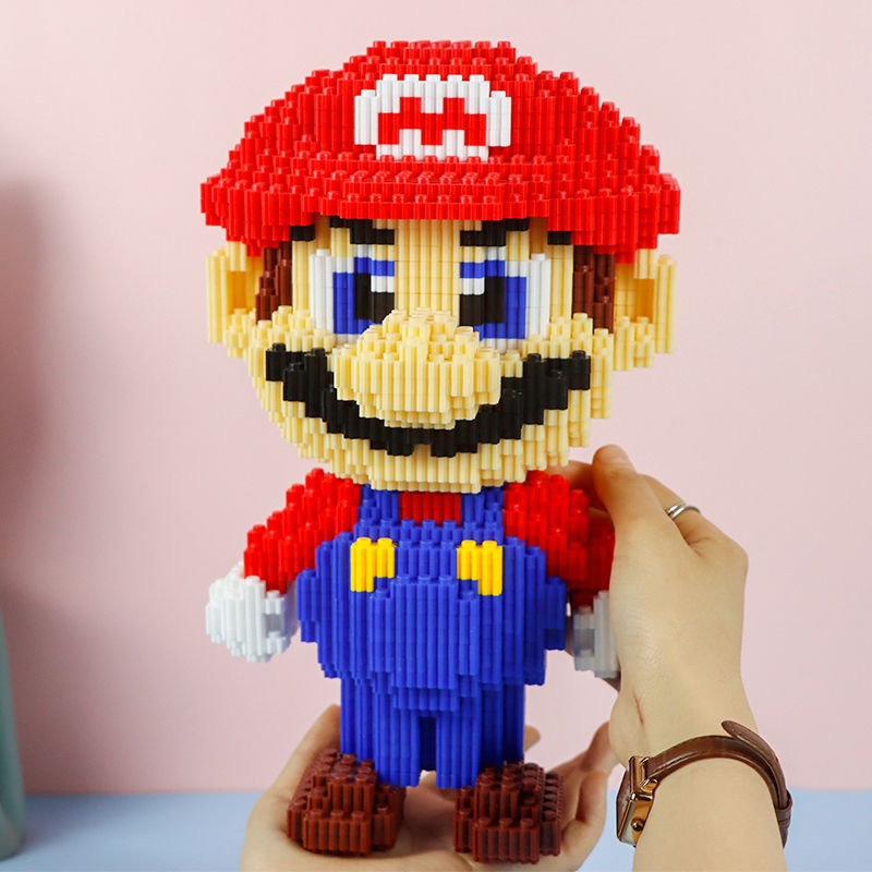 兼容乐高积木超级玛丽马里奥DIY拼装礼物成人解压玩具益智派大星