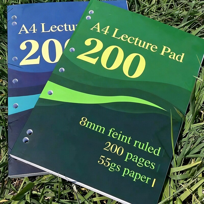 薄脆本a4加厚200页薄脆笔记本子学生用考研考公考编考研错题记事本美式横线笔记本简约练习本可撕页活页本子