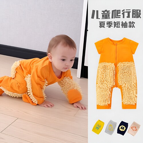宝宝纯棉爬爬服夏季|千人加购
