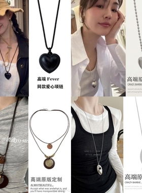 Fever黑色爱心项链|超3000次加购
