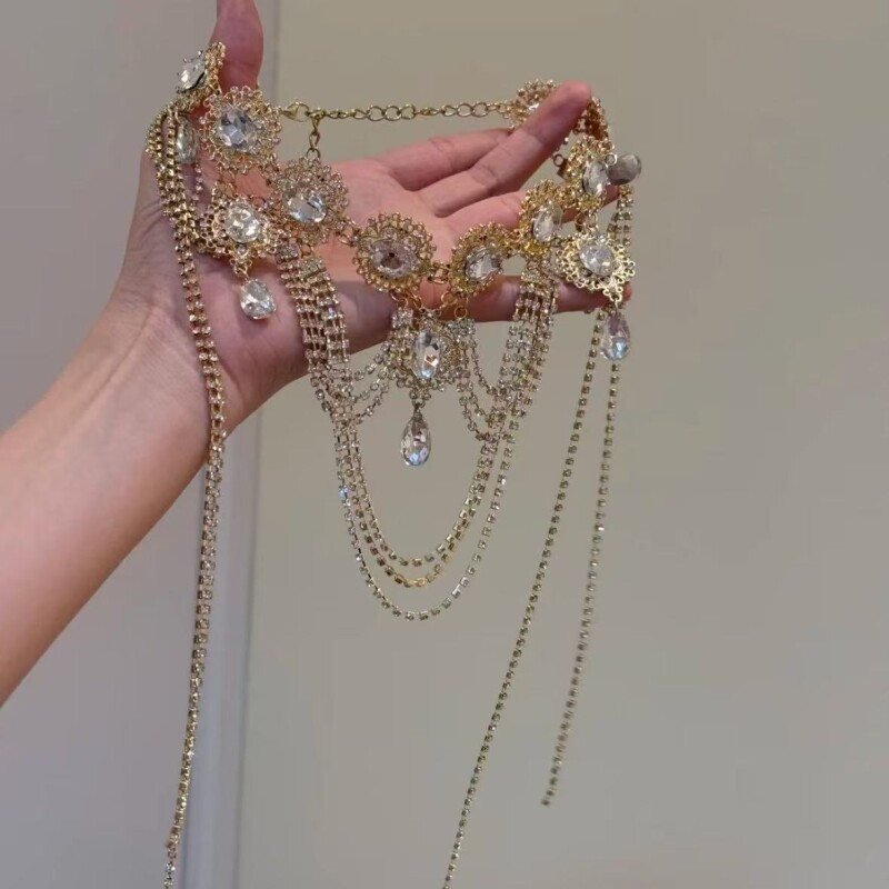 宫廷公主 欧美夸张满钻轻奢重工气质项链女 小众高级婚纱礼服配饰