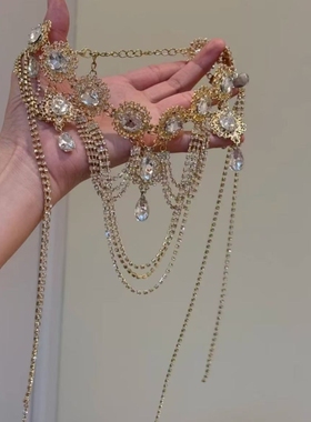 宫廷公主 欧美夸张满钻轻奢重工气质项链女 小众高级婚纱礼服配饰