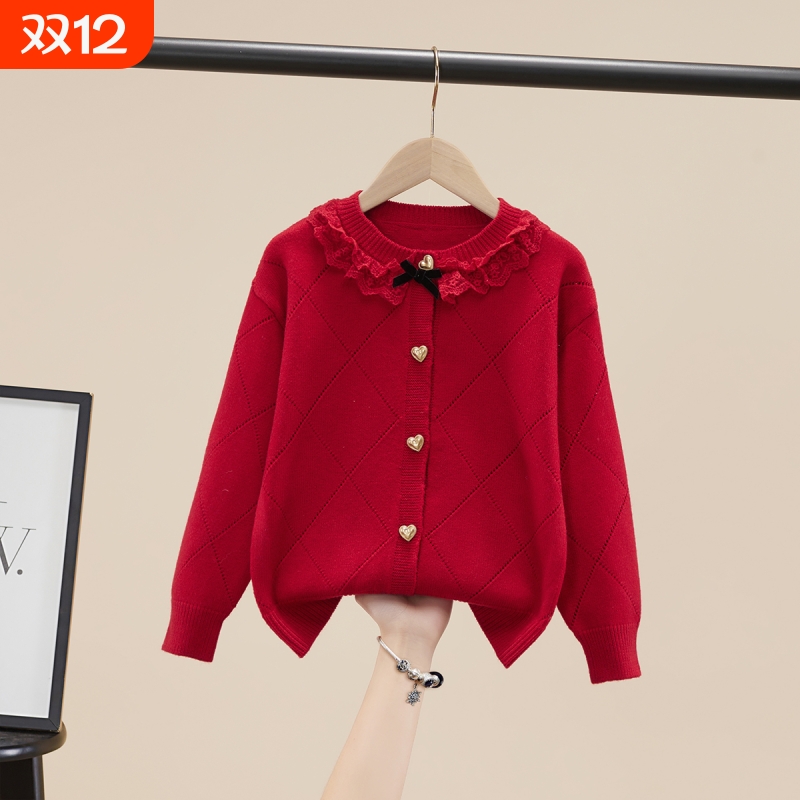 毛衣开衫哆布哆女童可爱春秋冬