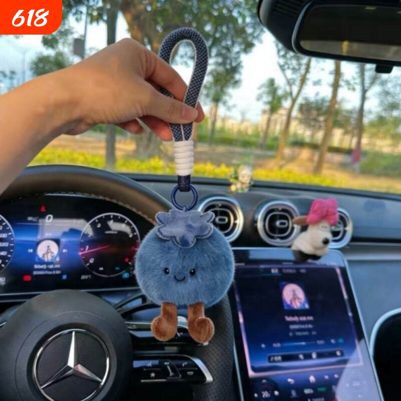 蓝莓玩偶毛绒玩具拦霉运公仔睡觉抱枕靠枕靠垫挂件挂饰包包钥匙扣