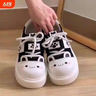 赵露思同款【圆滚滚】宅系可爱软妹帆布鞋春秋款软萌舒适学院鞋女