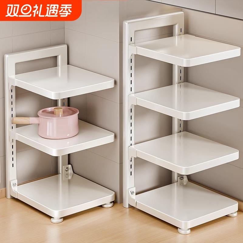 厨房置物架锅具架多层多功能收纳锅架子落地台面放锅架橱柜双层