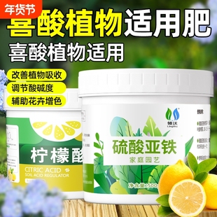 柠檬酸土壤调酸剂硫酸亚铁花用酸性肥料花卉专用花肥水溶肥茶花