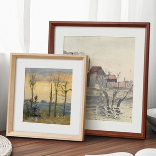 方形画框正方形50cm作品刺绣钻石画裱框38国画33油画相框挂墙立体