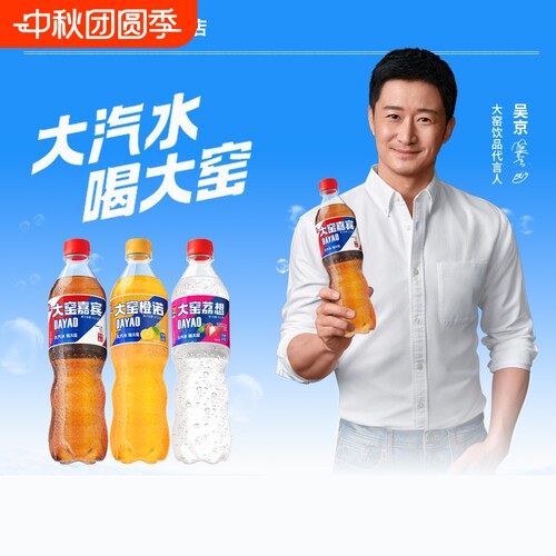 大窑果汁汽水橙诺荔想碳酸饮料气泡水520mL饮品荔枝味果味橙味