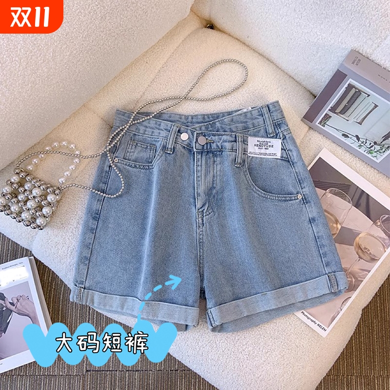 牛仔短裤女夏季时尚2025年新款a字薄款网红直筒宽松显瘦阔腿裤子