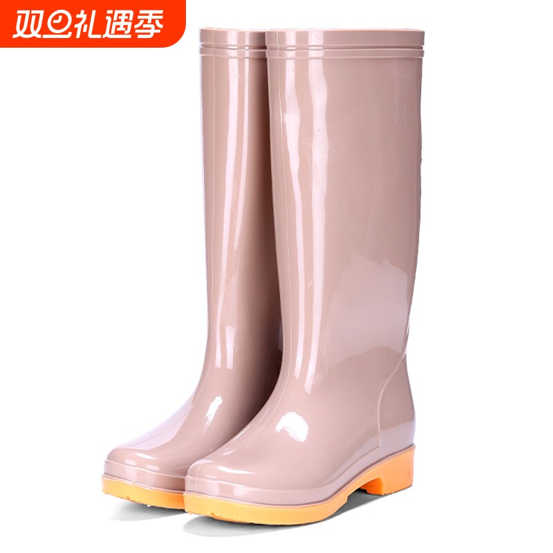 高筒时尚加绒棉雨鞋雨靴水靴防水鞋桶胶鞋套鞋女成人厨房保暖冬季