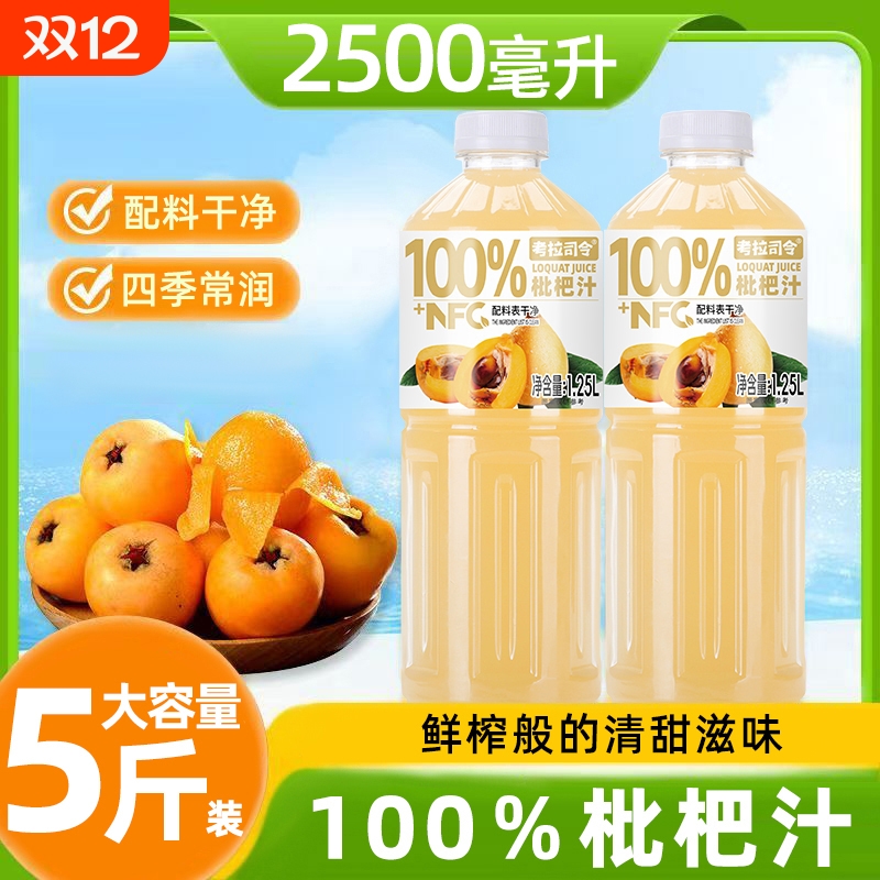 100%枇杷汁清爽解腻健康饮品