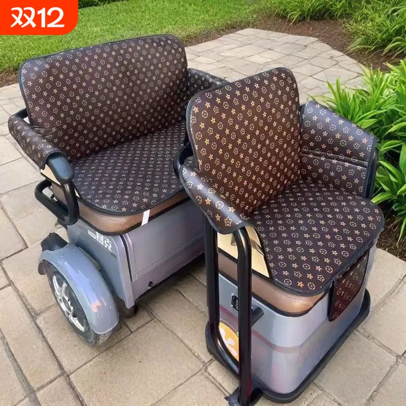 爱吗雅第金朋小袅艾美的小到大按新鈤电动三轮车座套皮革防水坐垫
