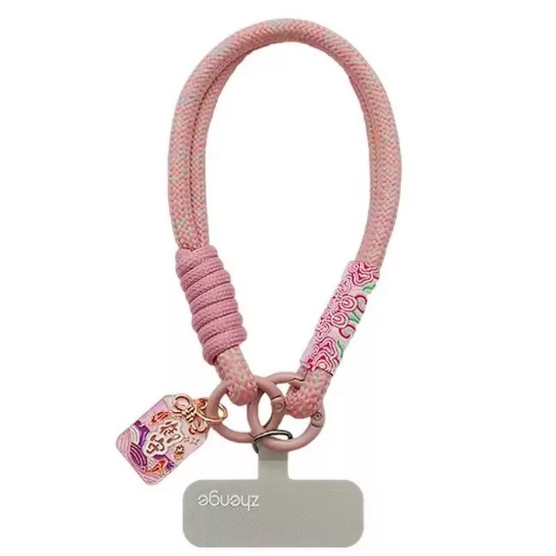 国风福牌手机挂绳短款编织腕带ins复古祥云手链户外相机钥匙结实