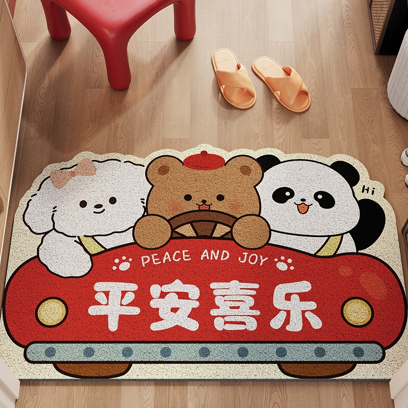卡通丝圈除尘刮沙防滑耐磨地垫