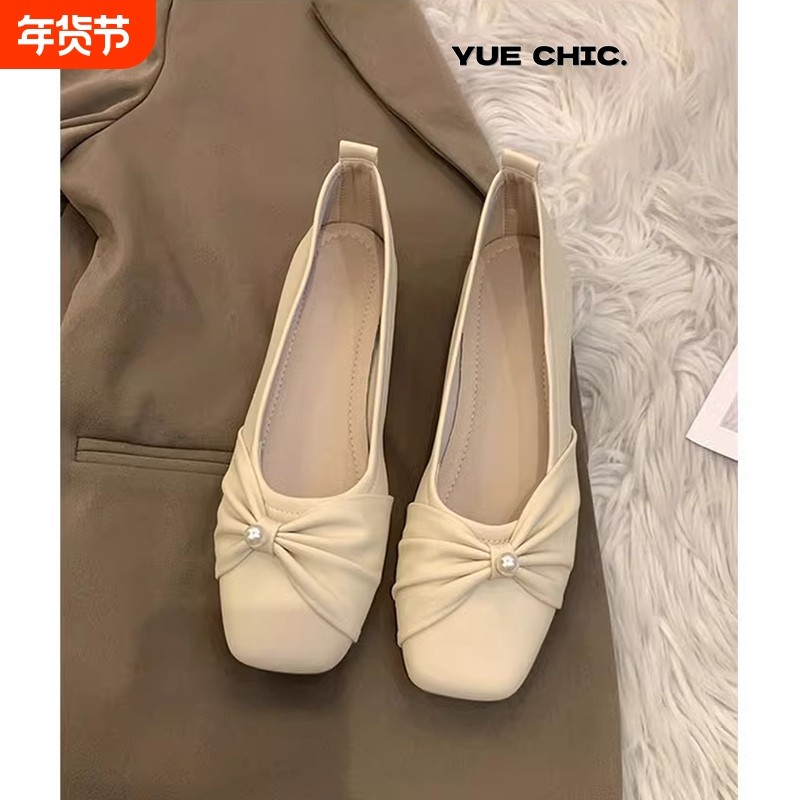 法式低跟春夏配裙子奶奶鞋女2025新款玛丽珍平底百搭晚晚单鞋瓢鞋,女鞋,浅口单鞋,淘宝优惠券,粉丝福利购,淘宝优惠卷