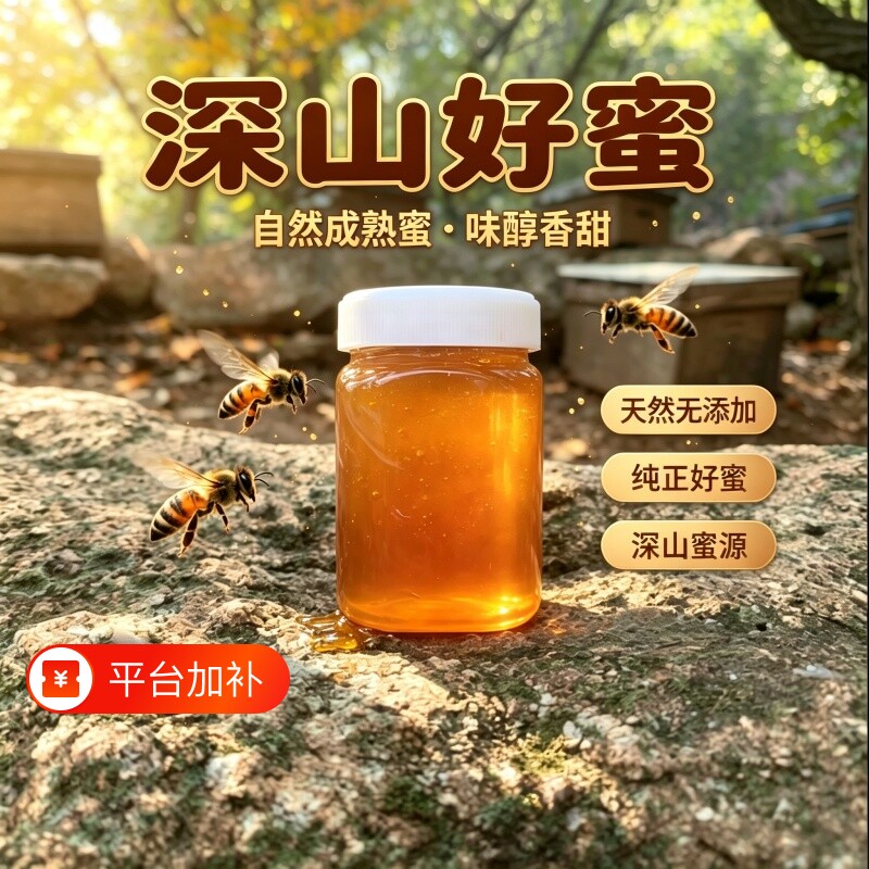 正宗沂蒙山深山农家纯正土蜂蜜无添加老林土蜂蜜天然0添加