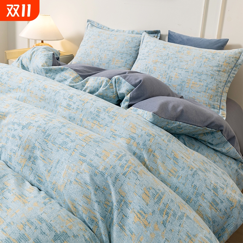 雅鹿加厚保暖磨毛床上四件套新款