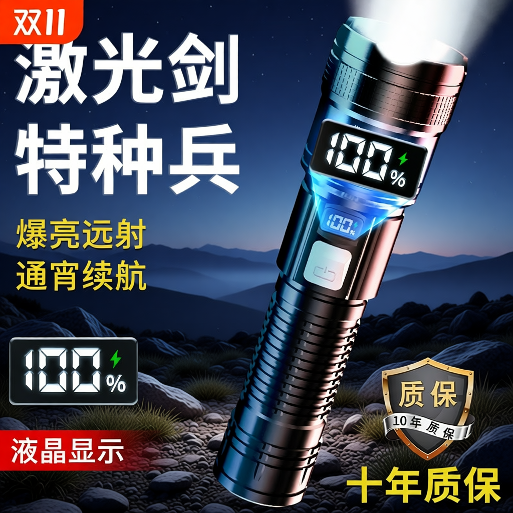 强光手电筒户外适用|287人收藏