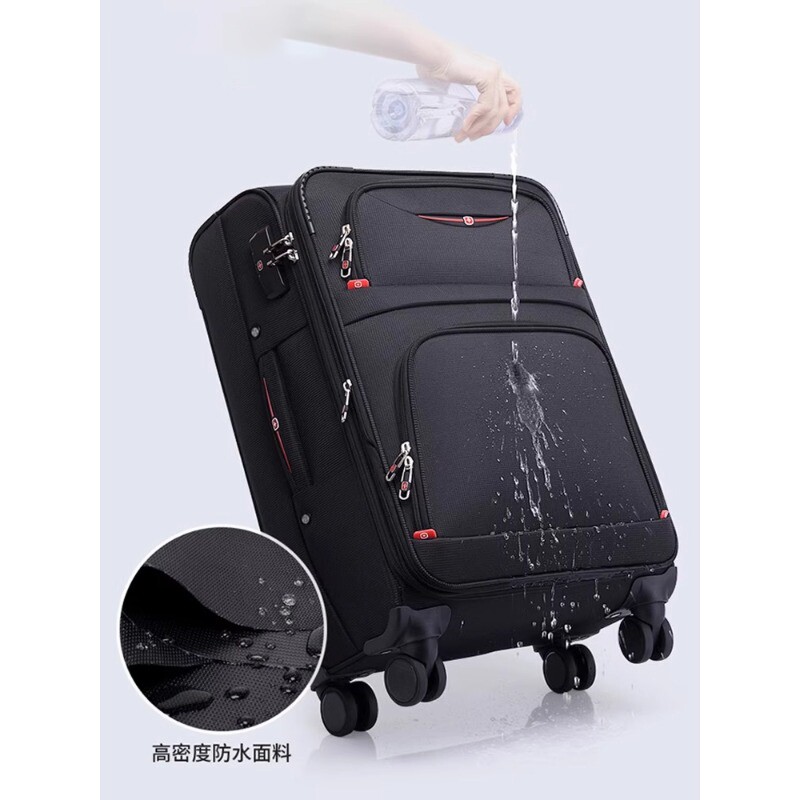 大容量行李箱登机拉杆箱24寸帆布牛津布旅行箱女百搭万向轮