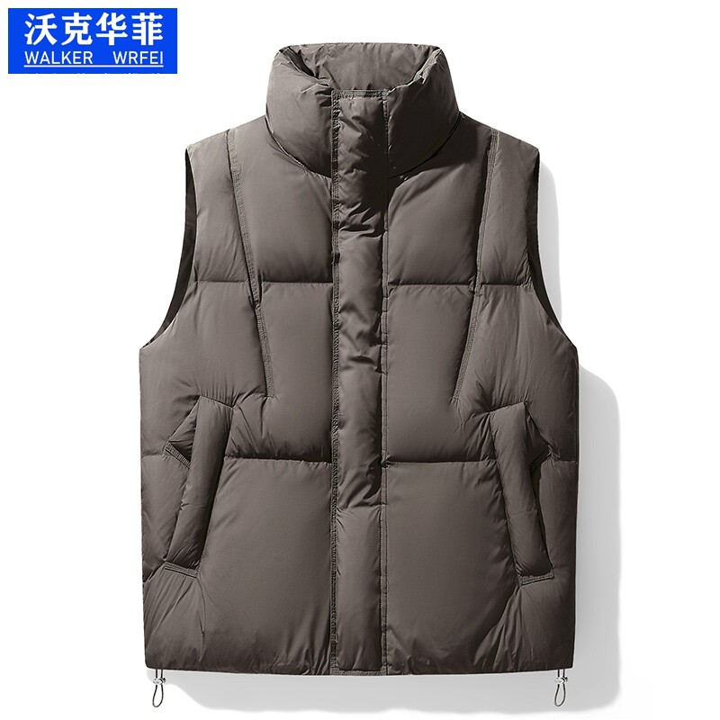 羽绒马甲男冬季新款加厚保暖外套户外休闲背心无袖立领运动上衣服