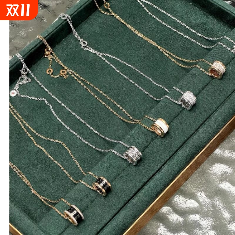 小蛮腰手链弹簧项链男女纯银陶瓷小红人慈善款情侣吊坠黄金玫瑰金