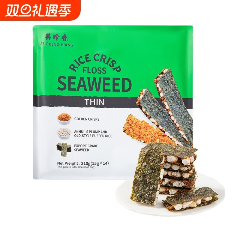 美珍香米酥肉松海苔片210g15g*14健康