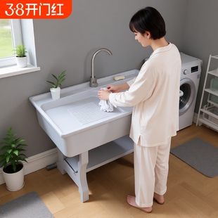 石英石洗衣池洗菜池一体台盆室外洗衣台盆庭院洗手盆双池水槽水池