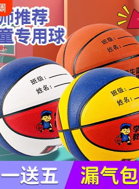 儿童篮球幼儿园小学生专用5号4号蓝球6号初中生7号PU软皮训练体能