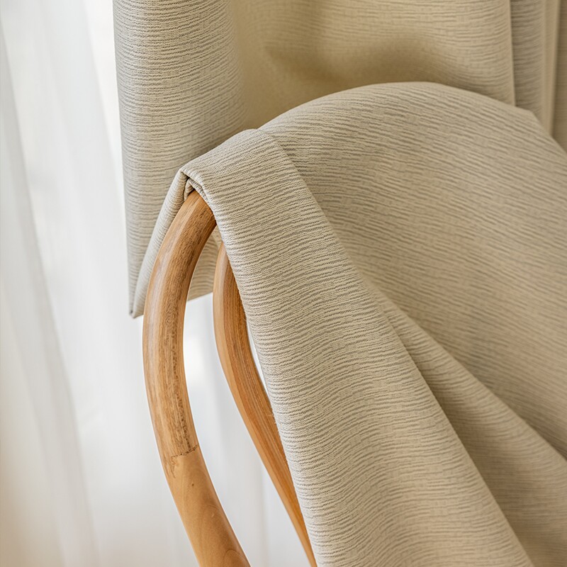 奶油风窗帘卧室全遮光棉麻2025新款帘客厅高级感成品窗帘遮光布