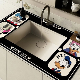 洗手台吸水垫硅藻泥沥水垫卫生间洗漱台面水龙头洗手池厨房水槽垫