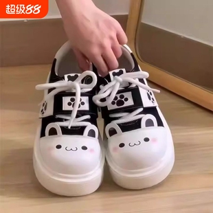 赵露思同款【圆滚滚】宅系可爱软妹帆布鞋春秋款软萌舒适学院鞋女