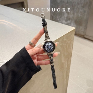 替换带22mm智能运动配件 2高级感watch5复古个性 适用于华为手表gt6手表带gt5 4pro牛仔十字架gt3