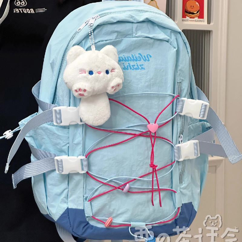 茶话会大容量双肩包女初中高中大学生书包轻便旅行背包户外登山包