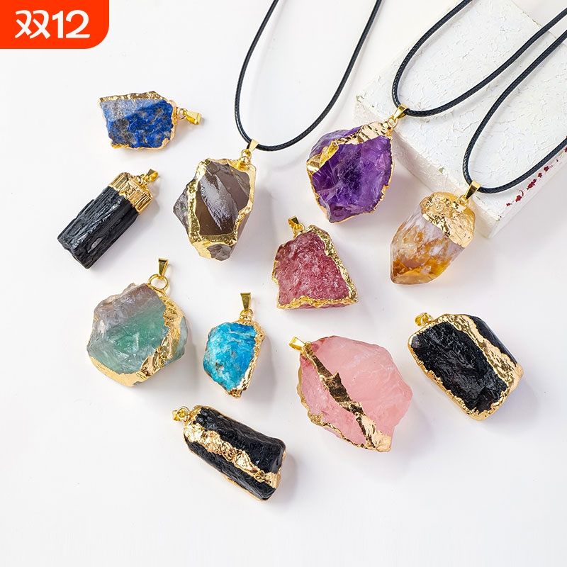 水晶吊坠毛衣链情侣礼物