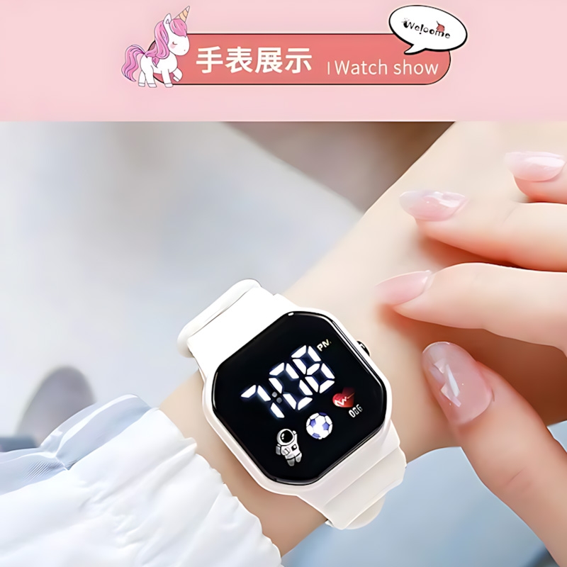 科技太空人情侣学生手环个性时尚简约高颜值led夜光电子表P33