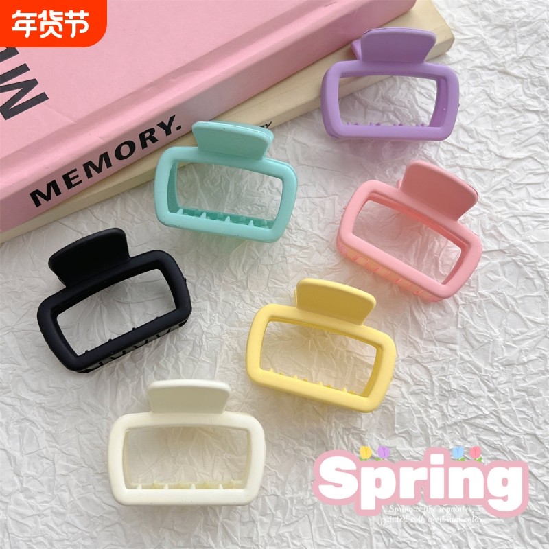 方形抓夹发夹女小号半扎发后脑勺短发过渡期神器鲨鱼夹发量少头饰