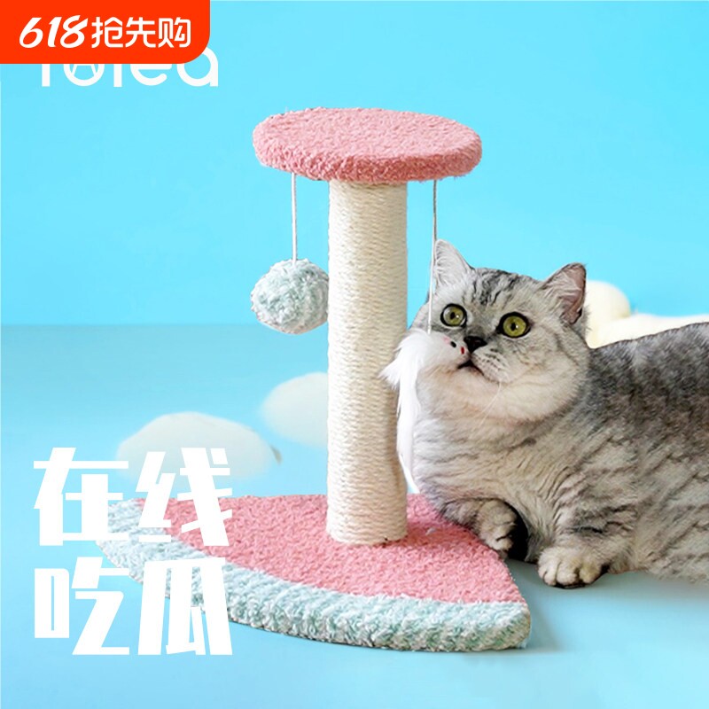 Tolea/二狸小型猫爬架猫抓柱一体迷你猫架子幼猫玩具小户型不占