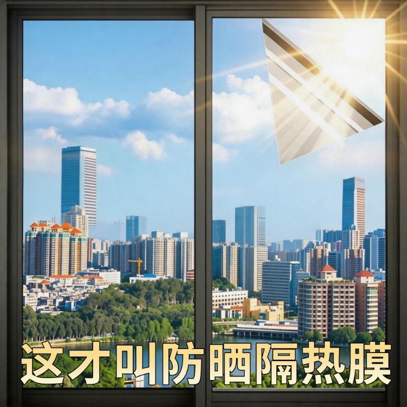 玻璃窗户防窥膜遮光贴防走光透光不透明单向透视防晒隔热隐私贴膜