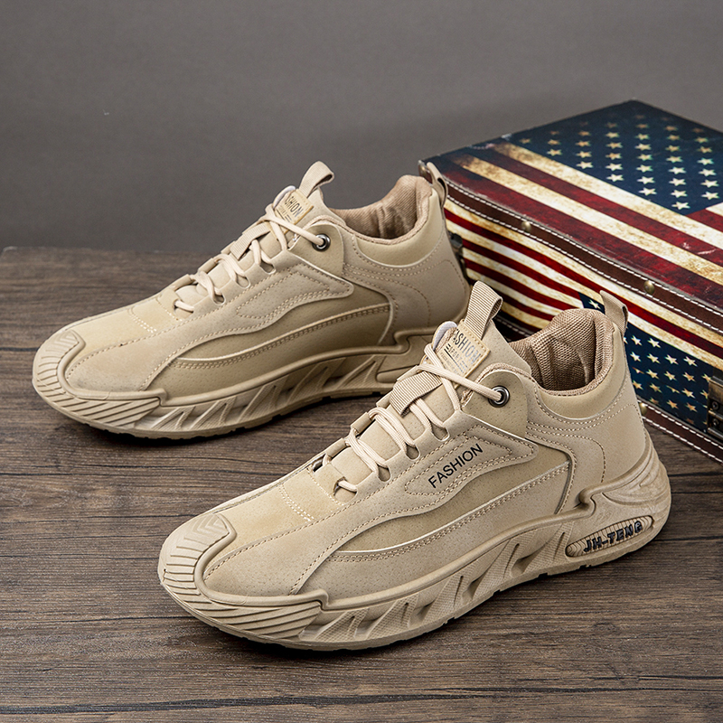 大码男鞋4648工装鞋男秋冬季新款运动休闲鞋加绒保暖棉鞋户外黑色