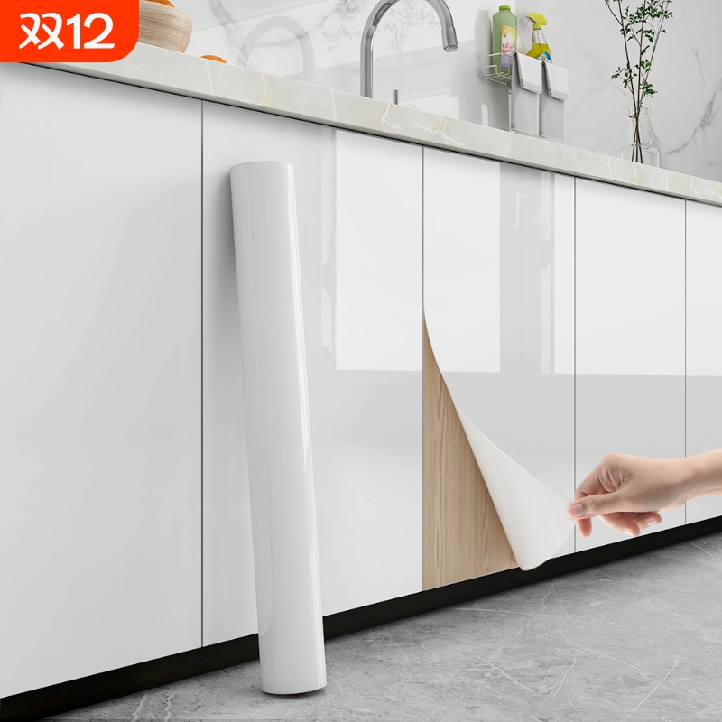 厨房橱柜贴纸家具翻新衣柜子柜门改色专用贴膜防油贴纸厚墙面自粘