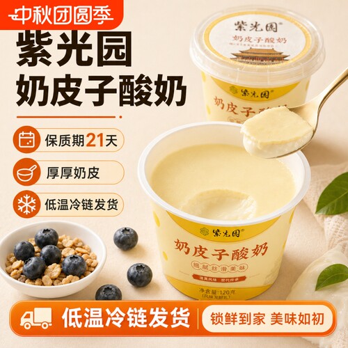 老北京紫光园奶皮子酸奶原味茉莉抹茶旗舰店顺丰低温手工保存送礼