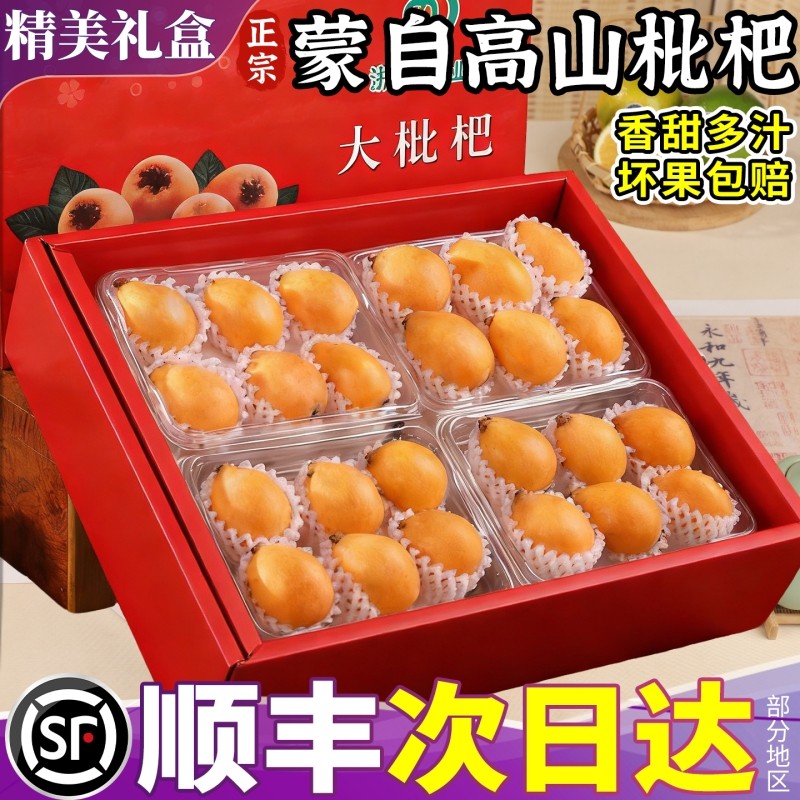 顺丰礼盒 5斤蒙自高山枇杷鲜果当季现摘琵琶新鲜孕妇水果整箱甜大