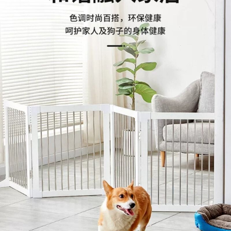 中小型犬猫可折叠狗围栏门栅栏挡板宠物围栏门狗狗挡门室内防越狱