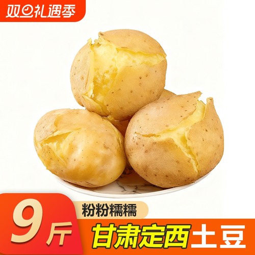 2025甘肃沙面土豆9斤5斤新鲜定西土豆面洋芋蔬菜黄心菜马铃薯发芽