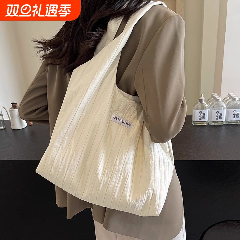 韩系布包女帆布包包2025新款春夏慵懒松弛感休闲大容量单肩托特包