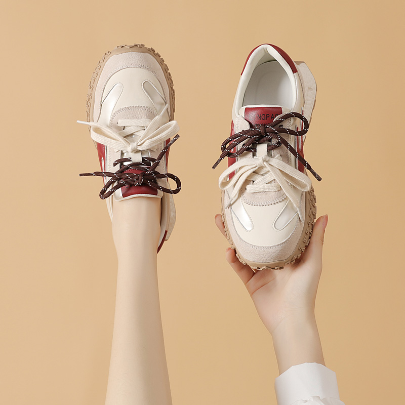 厚底增高6cm阿甘鞋女2025新款春秋休闲德训鞋春款运动老爹鞋防滑