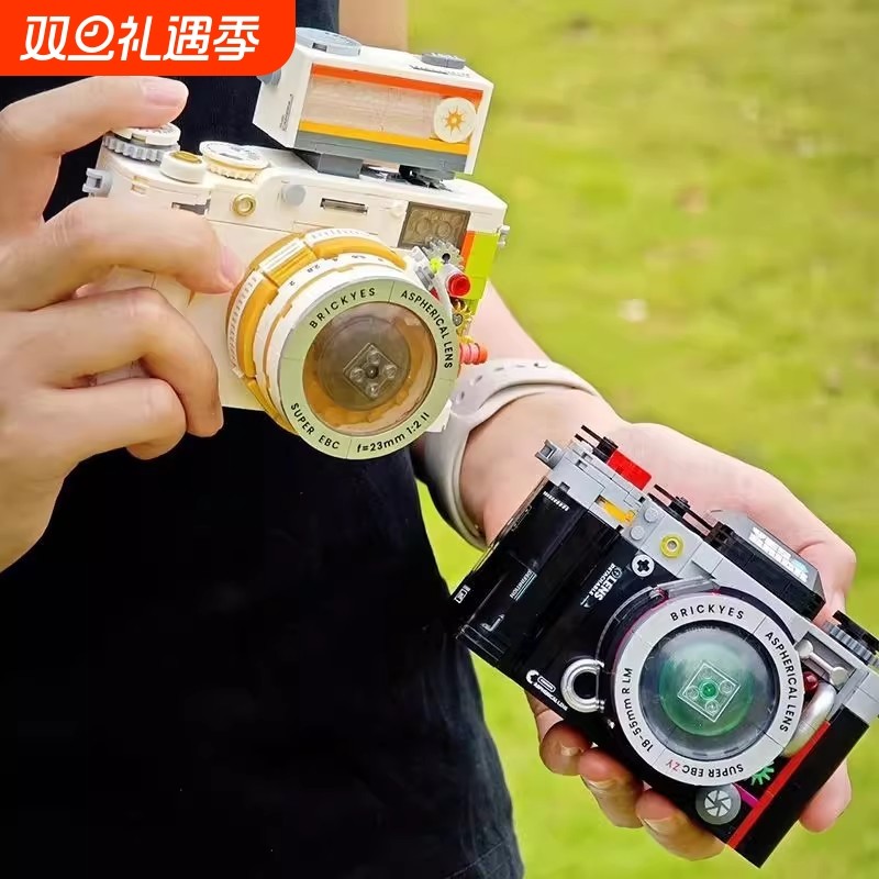 兼容乐高积木2025新款复古老式照相机胶卷单反相机拼装玩具女礼物